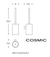 MEDIDAS ESCOBILLERO PARED ARCHITECT S+ COSMIC